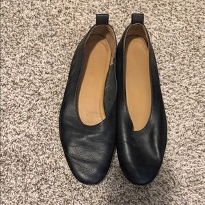 Everlane Black Leather Day Glove Flats